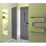 Berėmė dušo sienelė FR-D2 pilkai tonuotu stiklu