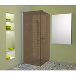 Dušo kabina Griubner AL-K1 rudai tonuotu stiklu