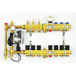 Žalvarinis reguliuojamas kolektorius FBH su pamaišymo mazgu grindiniam ir radiatoriniam šildymui