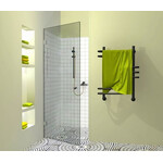 Dušo durys Griubner SL-D1 skaidriu stiklu