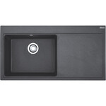 Franke Mythos MTG 611 plautuvė, juodos (Onyx) spalvos, dubuo kairėje