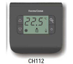 Neprogramuojamas skaitmeninis patalpos termostatas su ekranu 2-40°C Fantini Cosmi FC-CH112 (antracito spalvos)