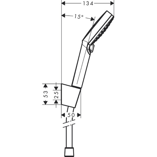 Dušo komplekto Hansgrohe Crometta Vario / Porter S (160 cm. žarnelė) brėžinys