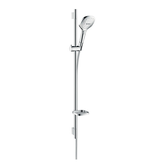 Dušo komplektas Hansgrohe Raindance Select 120 Air 3jet / Unica S Puro 90, baltas/chromuotas